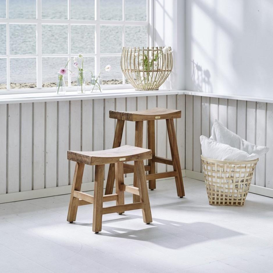 Cecily Teak Counter Stool - Pure Salt Shoppe