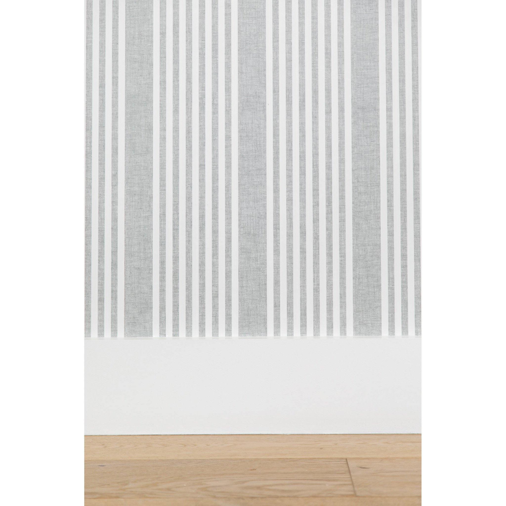 Large Stripe Wallpaper in Grey - Pure Salt Shoppe