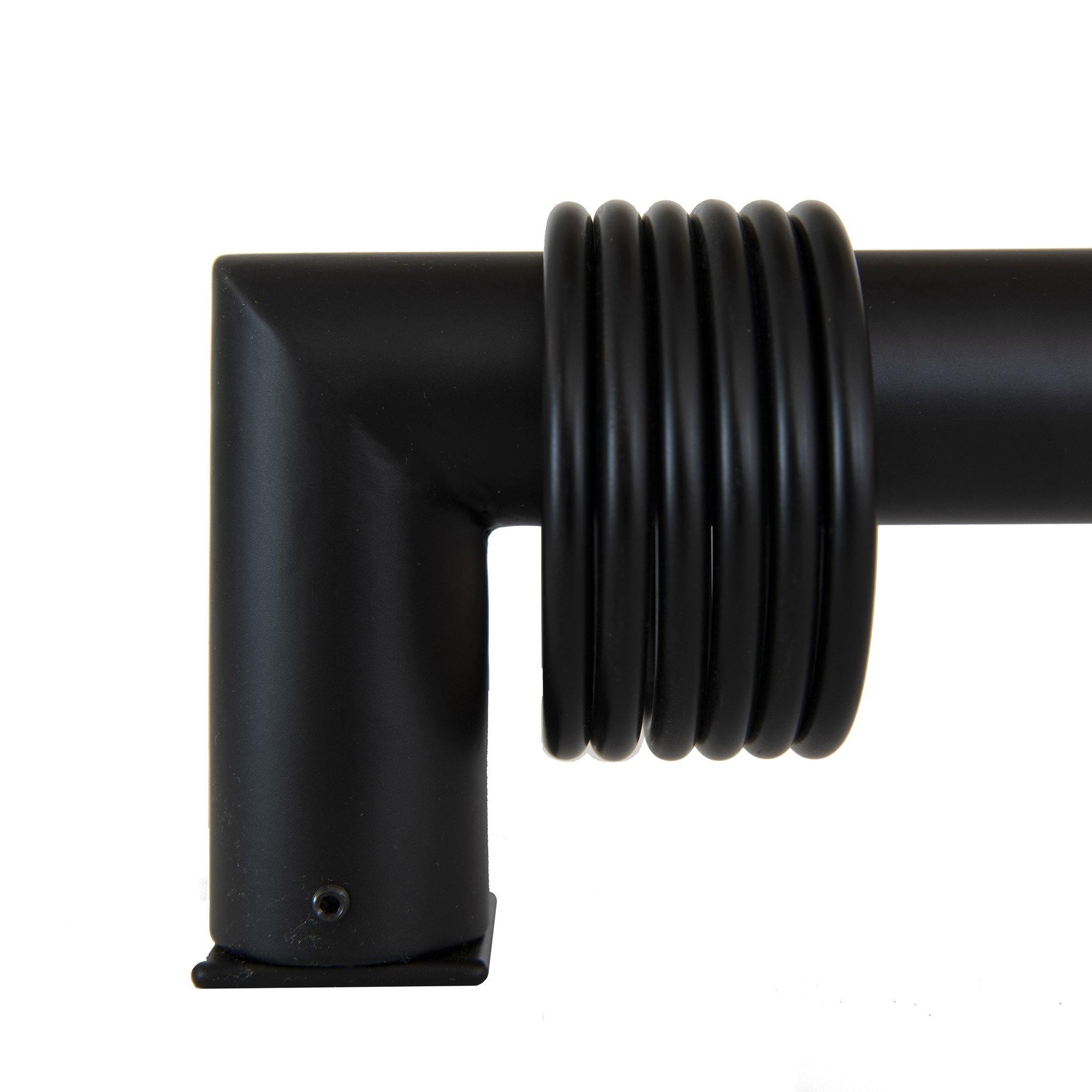 Matte Black Privacy Rod Drapery Hardware - Pure Salt Shoppe