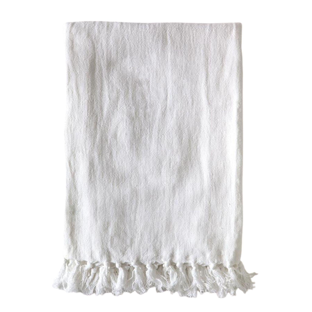 Montauk Blanket by Pom Pom at Home, Pure White - Pure Salt Shoppe