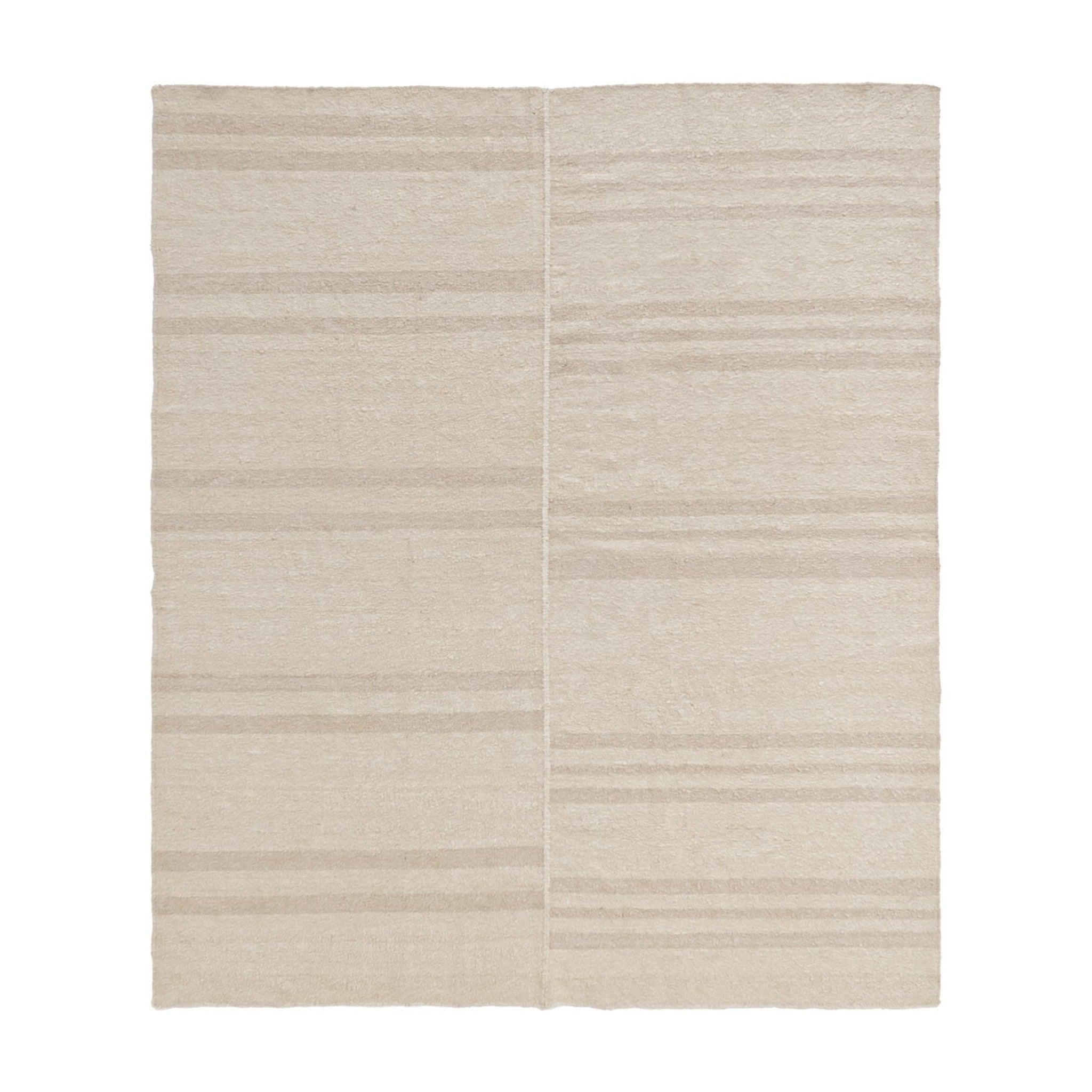 Pure Salt x Momeni Koukila Stitch Muted Stripe Rug - Pure Salt