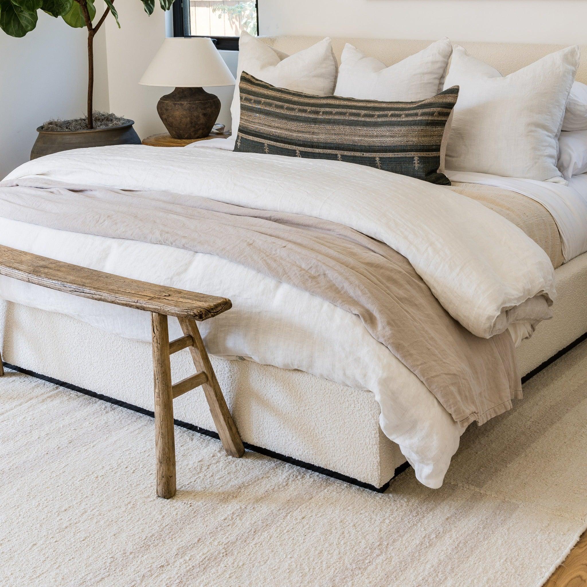 Pure Salt x Momeni Koukila Stitch Muted Stripe Rug - Pure Salt