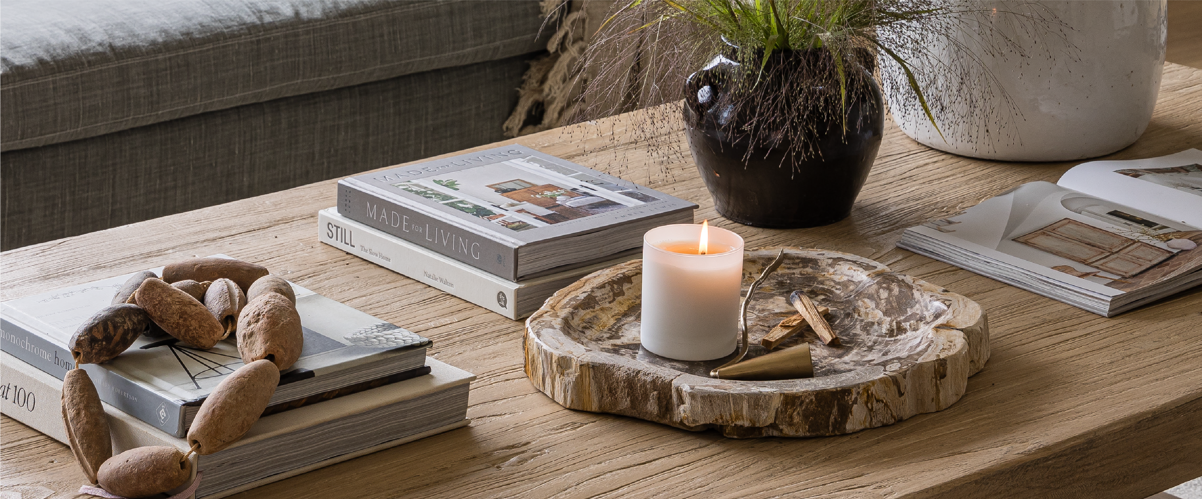 A photo fo coffee table styling