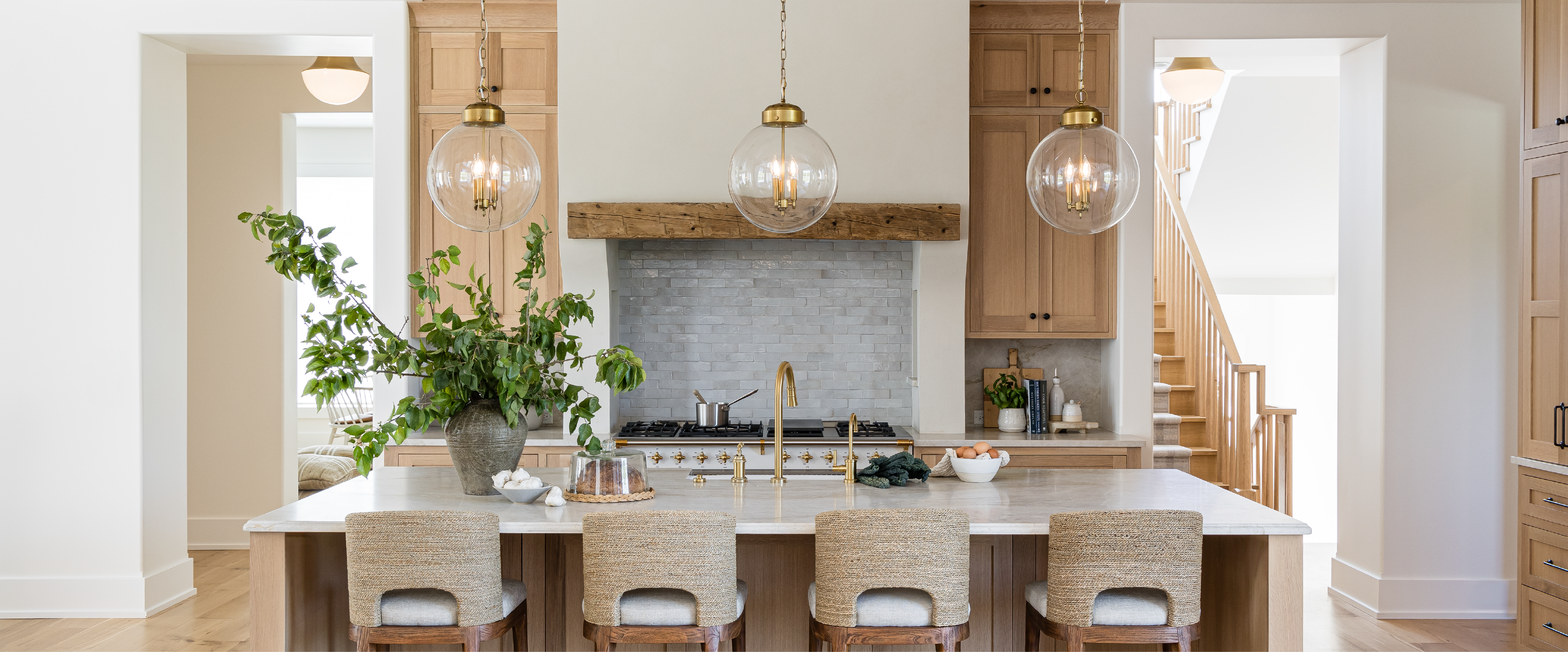 A photo of a kitchen island