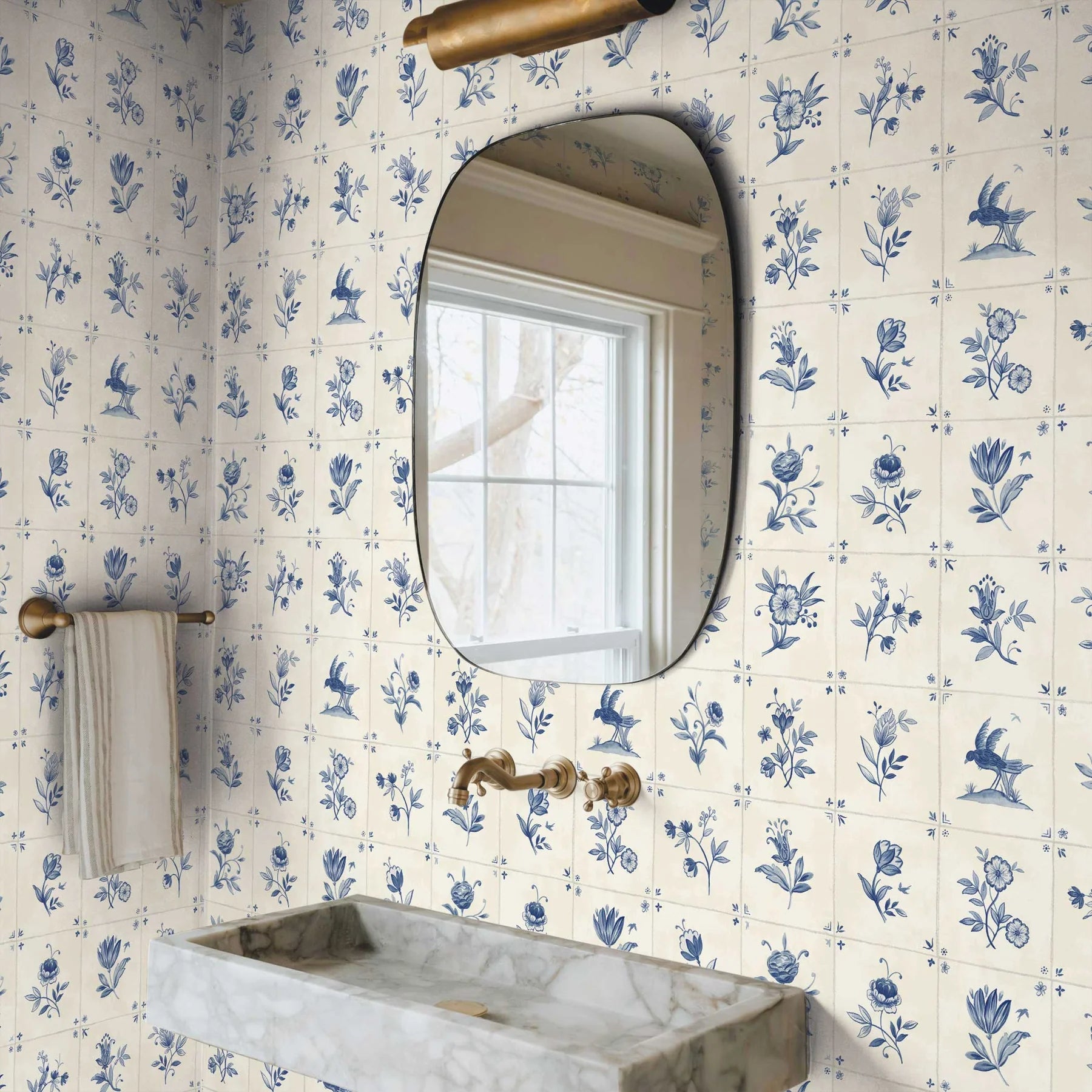 Azulejo Tile Textured Wallpaper