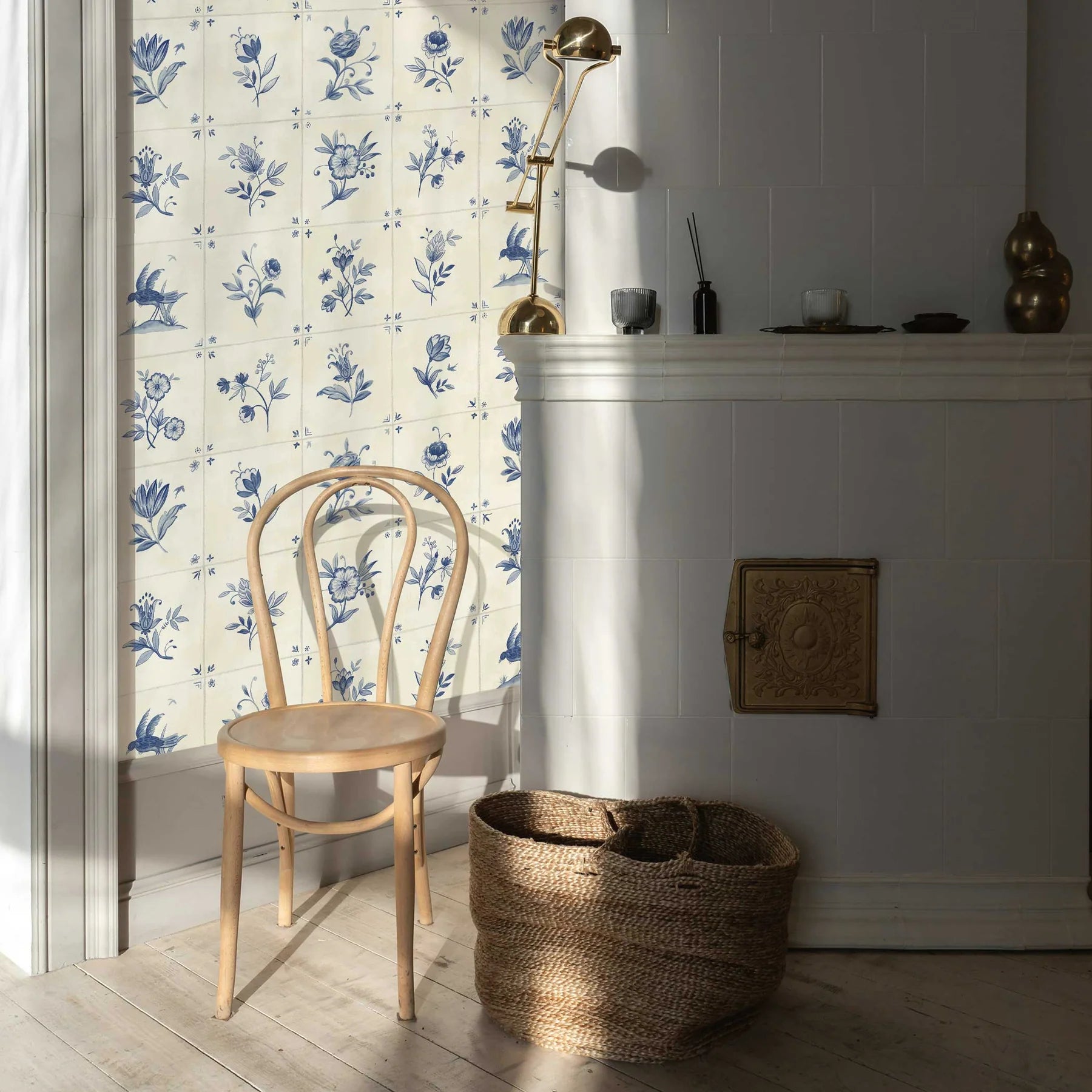 Azulejo Tile Textured Wallpaper