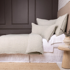 Blake Sham Cover- Flax/Midnight