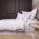 Blake Sham Cover-White/Ocean