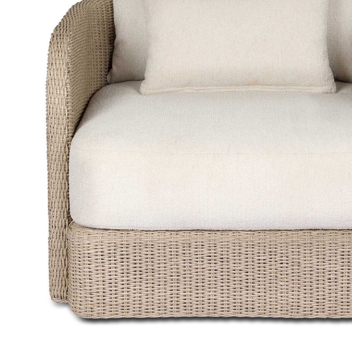 Carrin Outdoor Swivel Chair-Vintage White