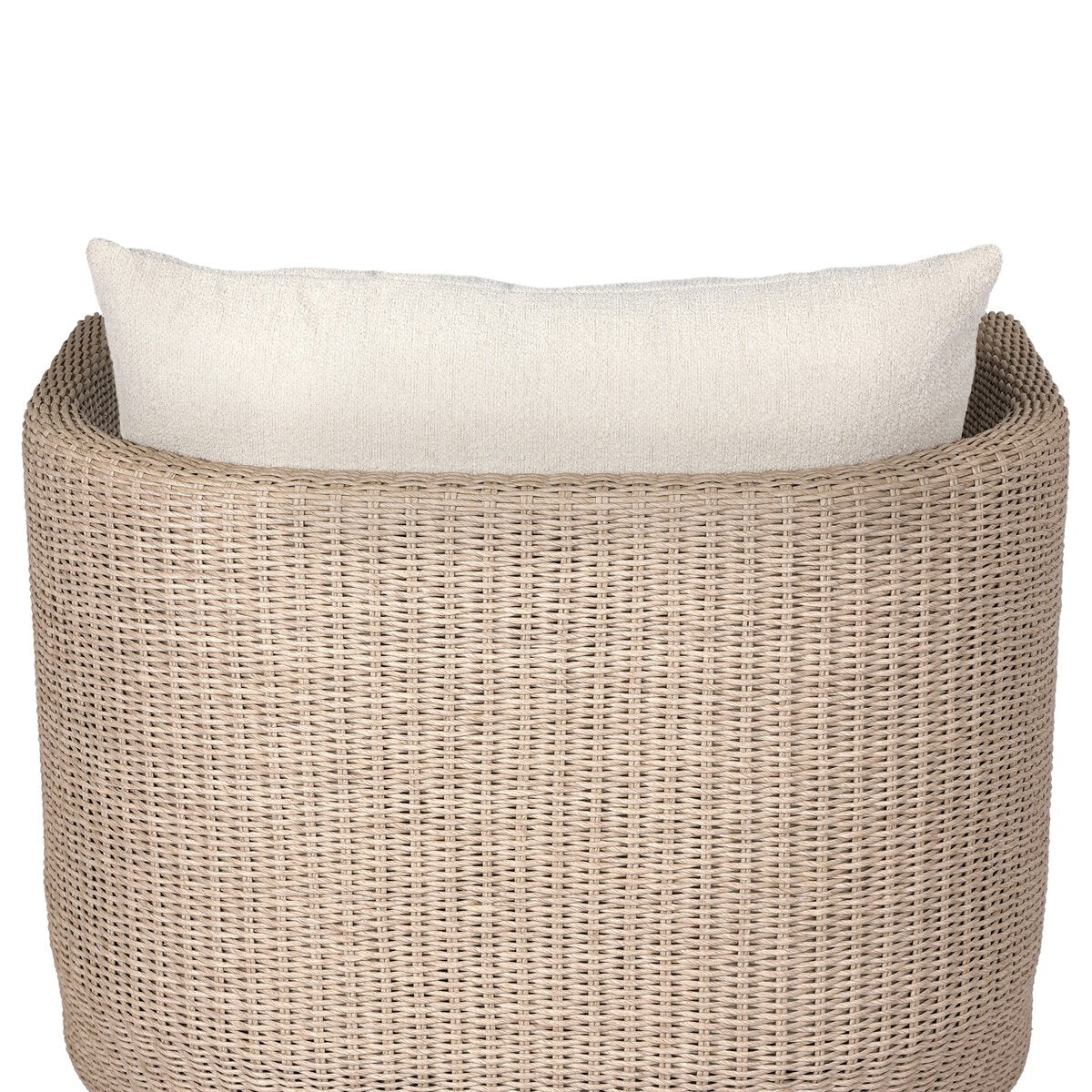 Carrin Outdoor Swivel Chair-Vintage White