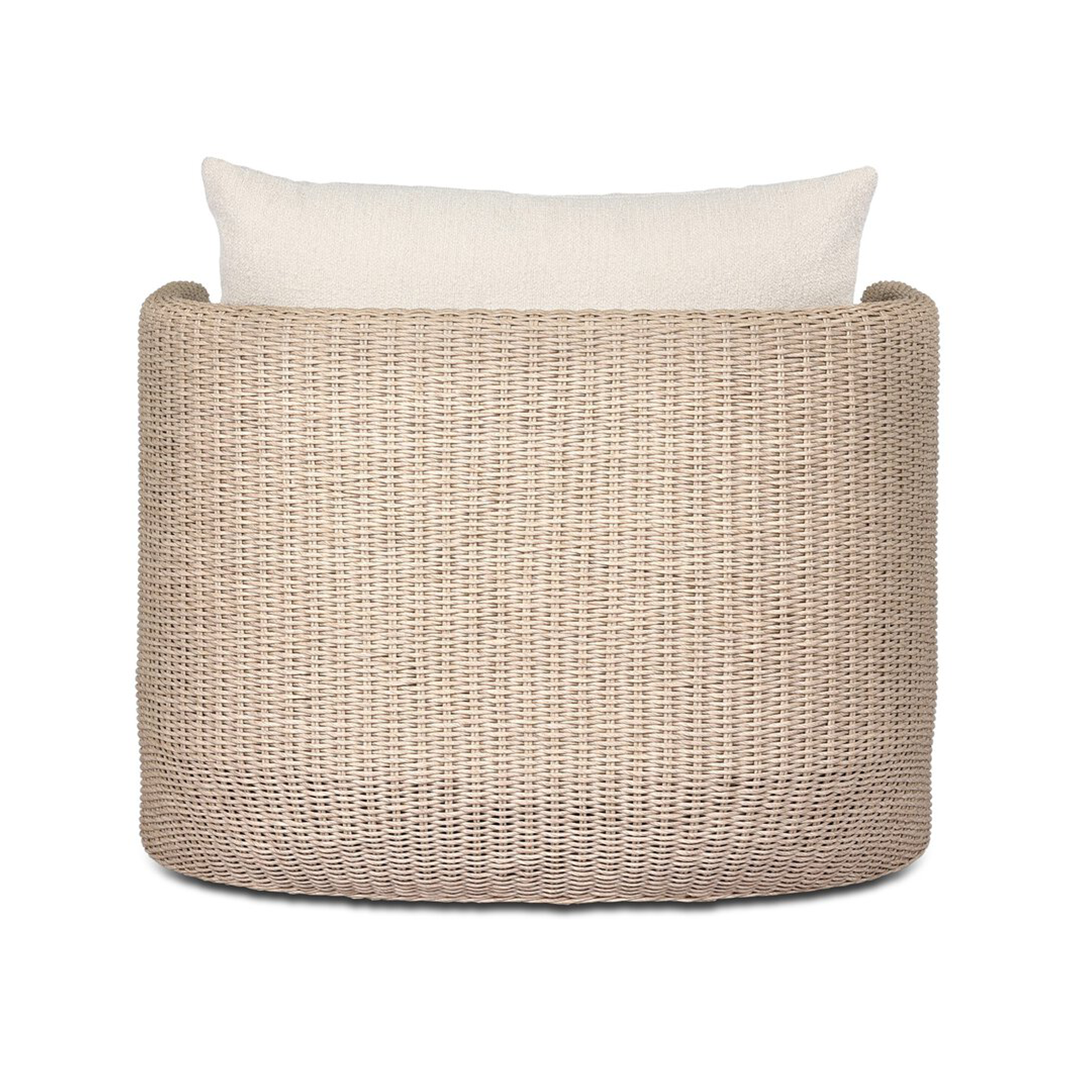 Carrin Outdoor Swivel Chair-Vintage White