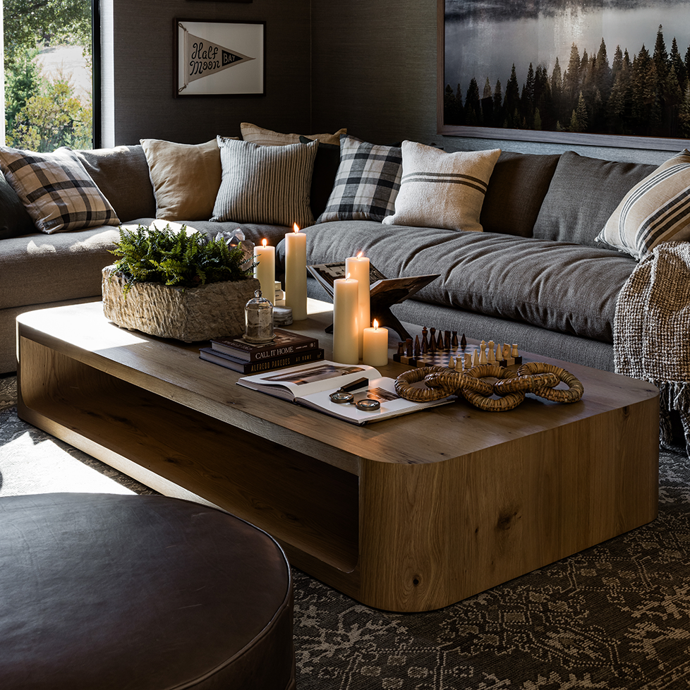 Corven Leather Ottoman