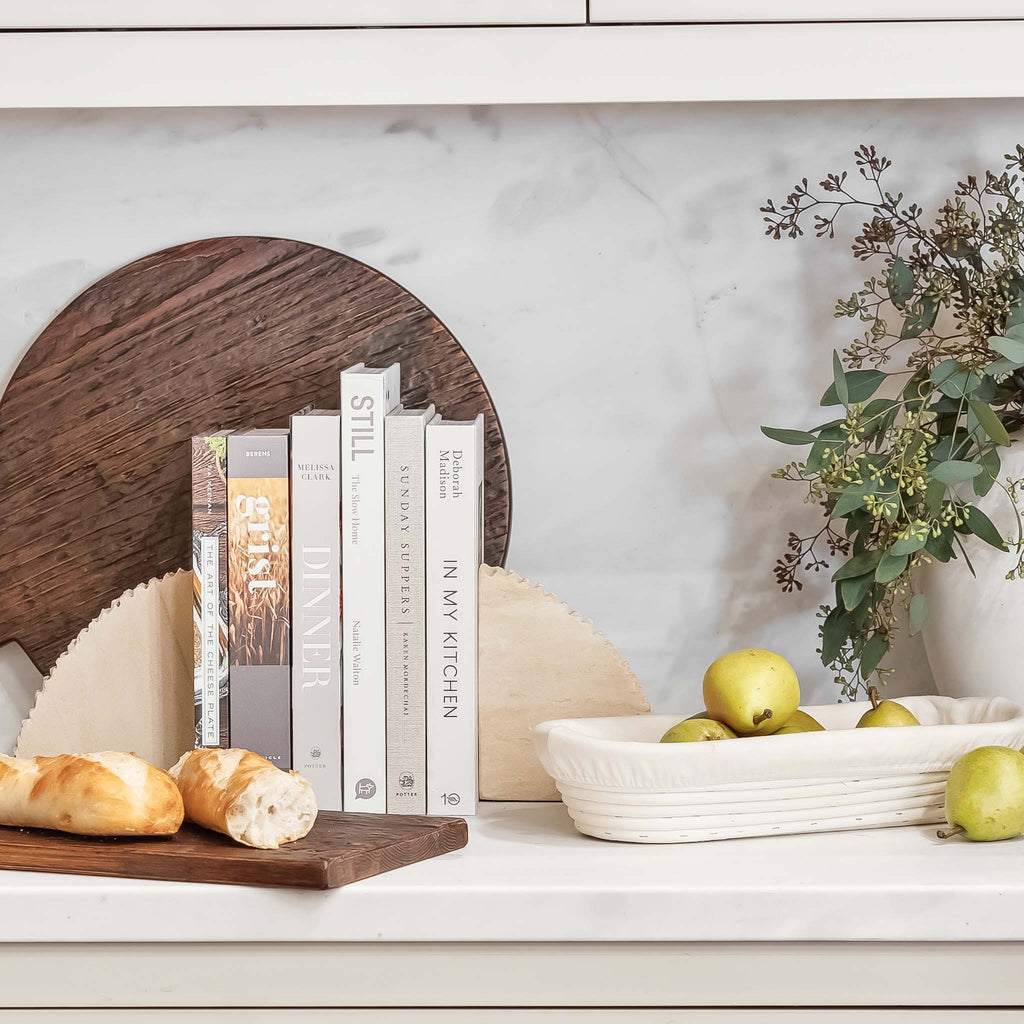 Sulivan Sandstone Ribbed Edge Bookends - Pure Salt