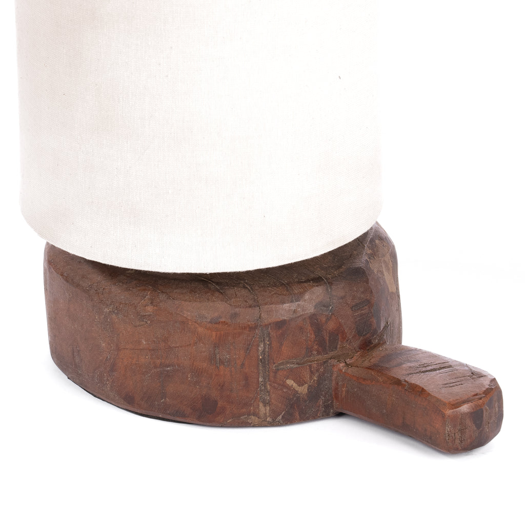 Reclaimed Wood Swivel Neck Table Lamp - Pure Salt