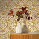 Floral Damask Wallpaper
