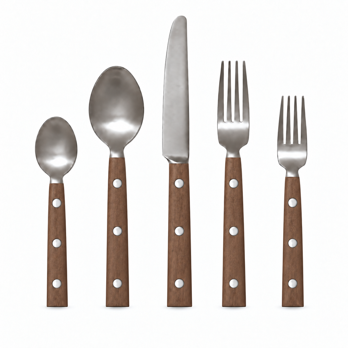 Brooks Stainless Steel Flatware, 5-Piece Set - Pure salt