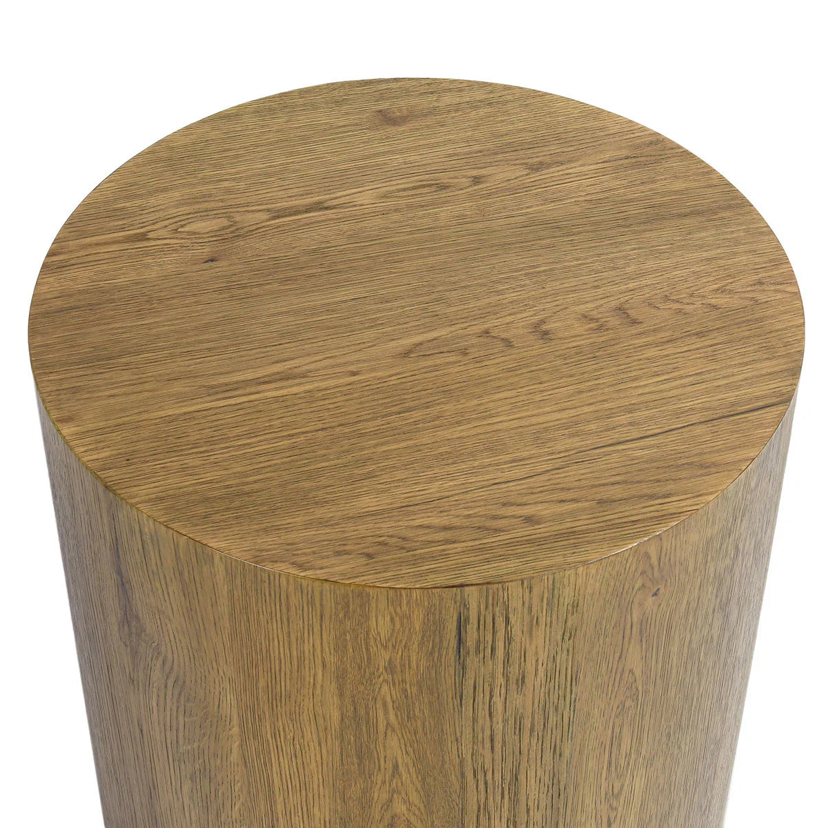 Laynen Round End Table- Light Brown