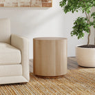 Laynen Round End Table-Natural