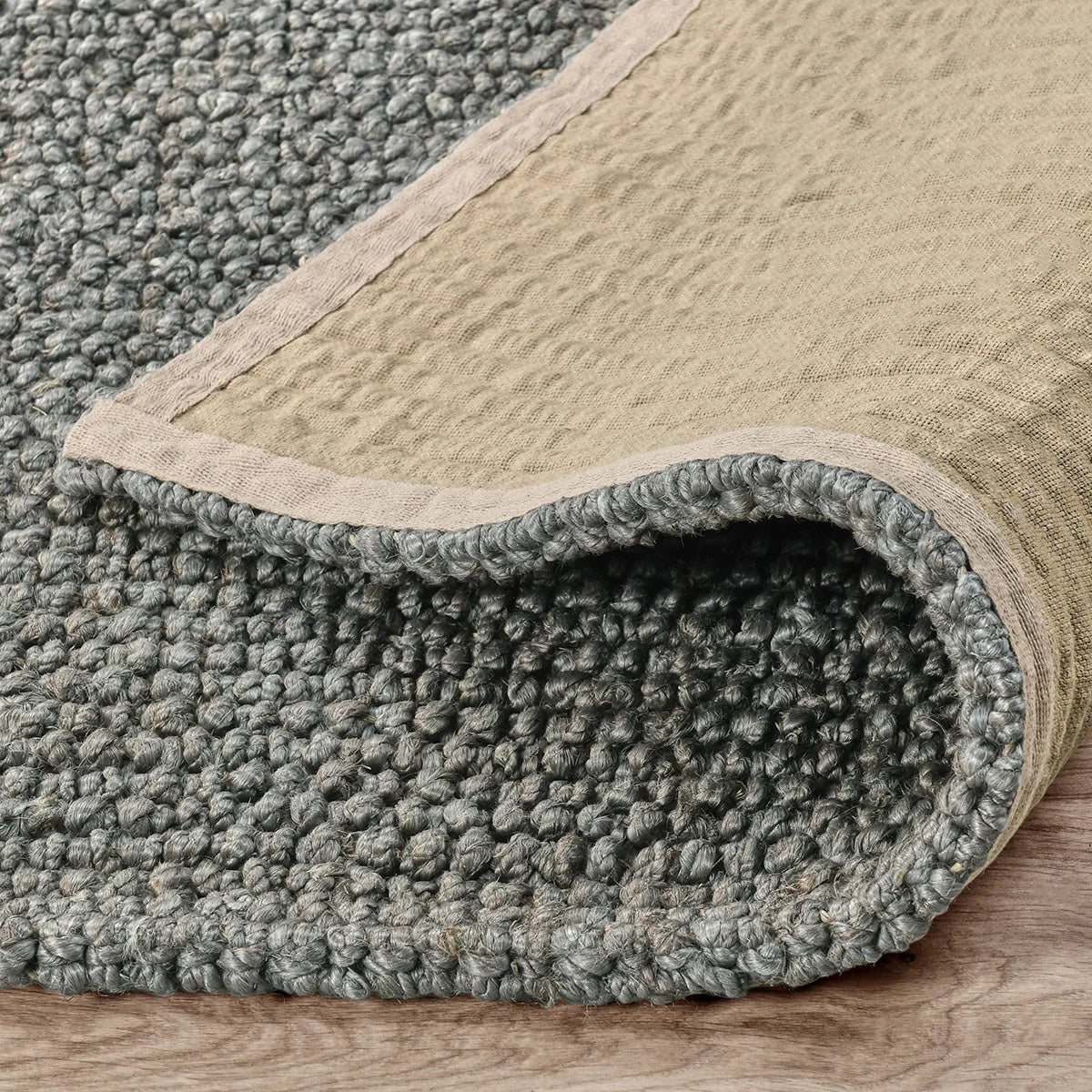 Luna Chunky Loop Rug, Blue Charcoal