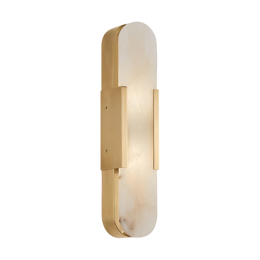 Mira Melange Elongated Sconce-Brass