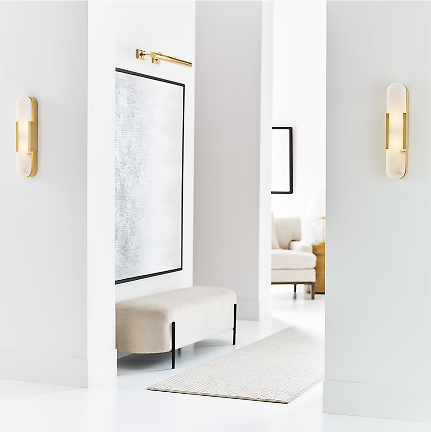 Mira Melange Elongated Sconce, Antique Burnished Brass