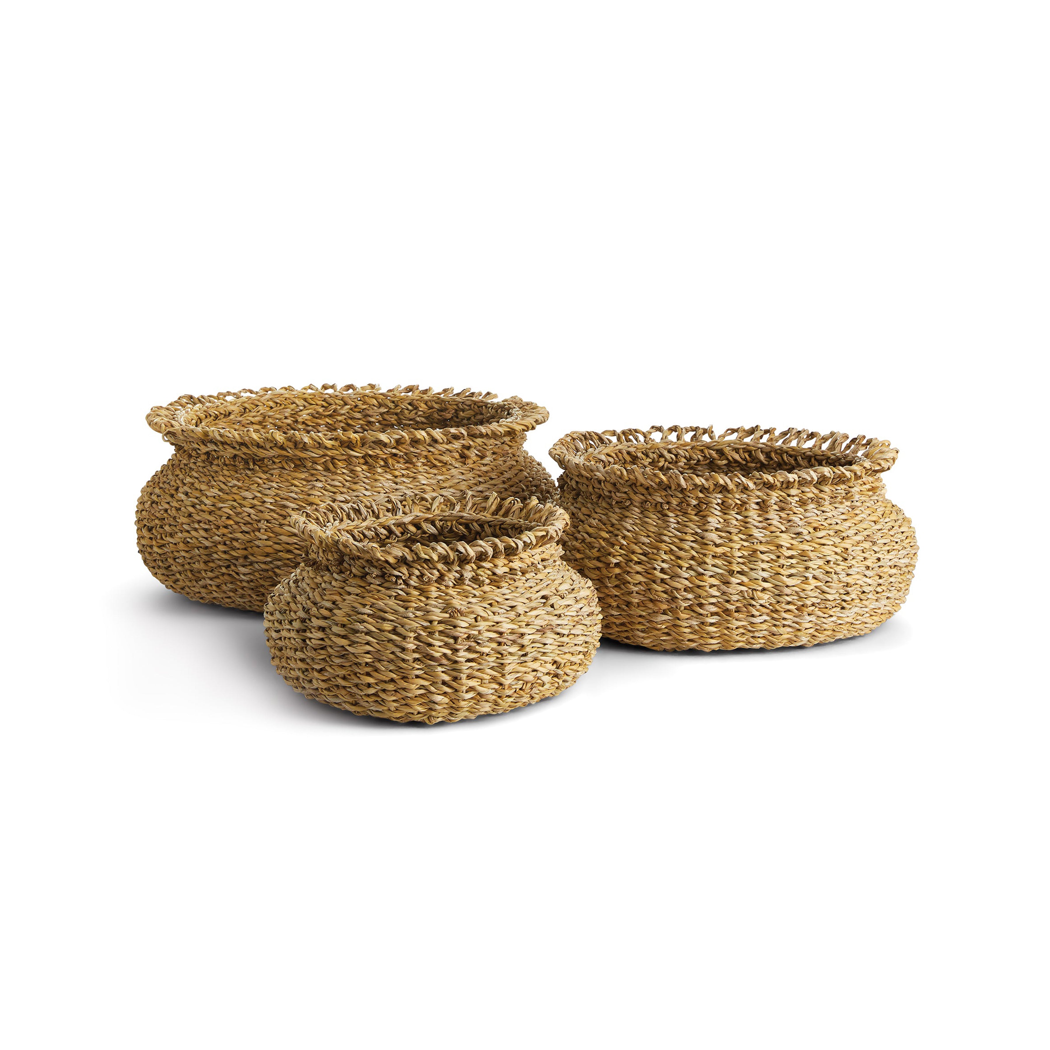 Seagrass Loop Baskets, Set Of 3