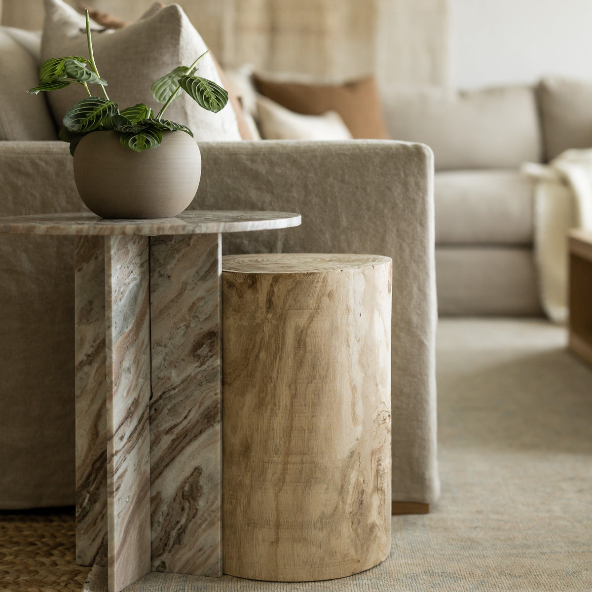 Timothy Paulownia Wood Side Table in Natural Finish – Pure Salt Shoppe