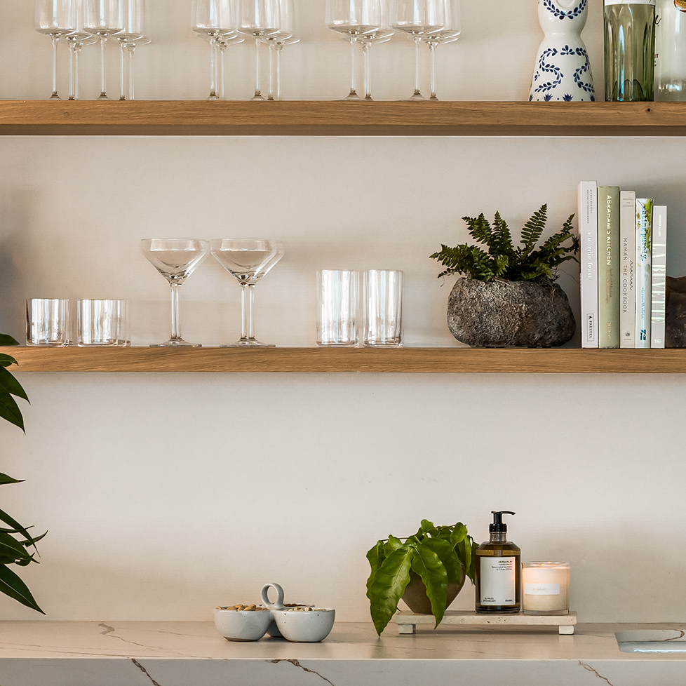 Paxton Travertine Footed Serving Board