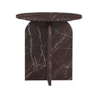 Reilen Round End Table-Merlot