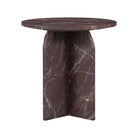 Reilen Round End Table-Merlot