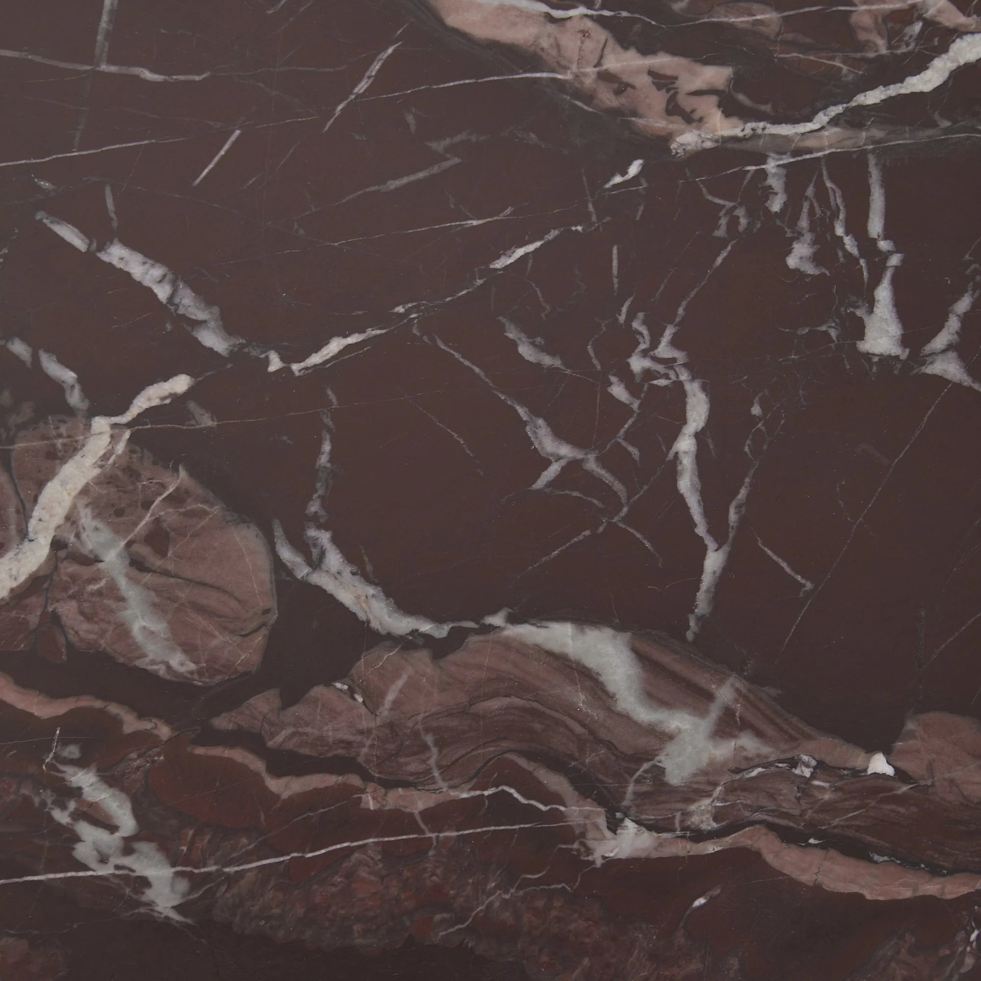 Reilen Round End Table-Merlot