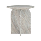 Reilen Round End Table-Gray