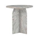 Reilen Round End Table-Gray