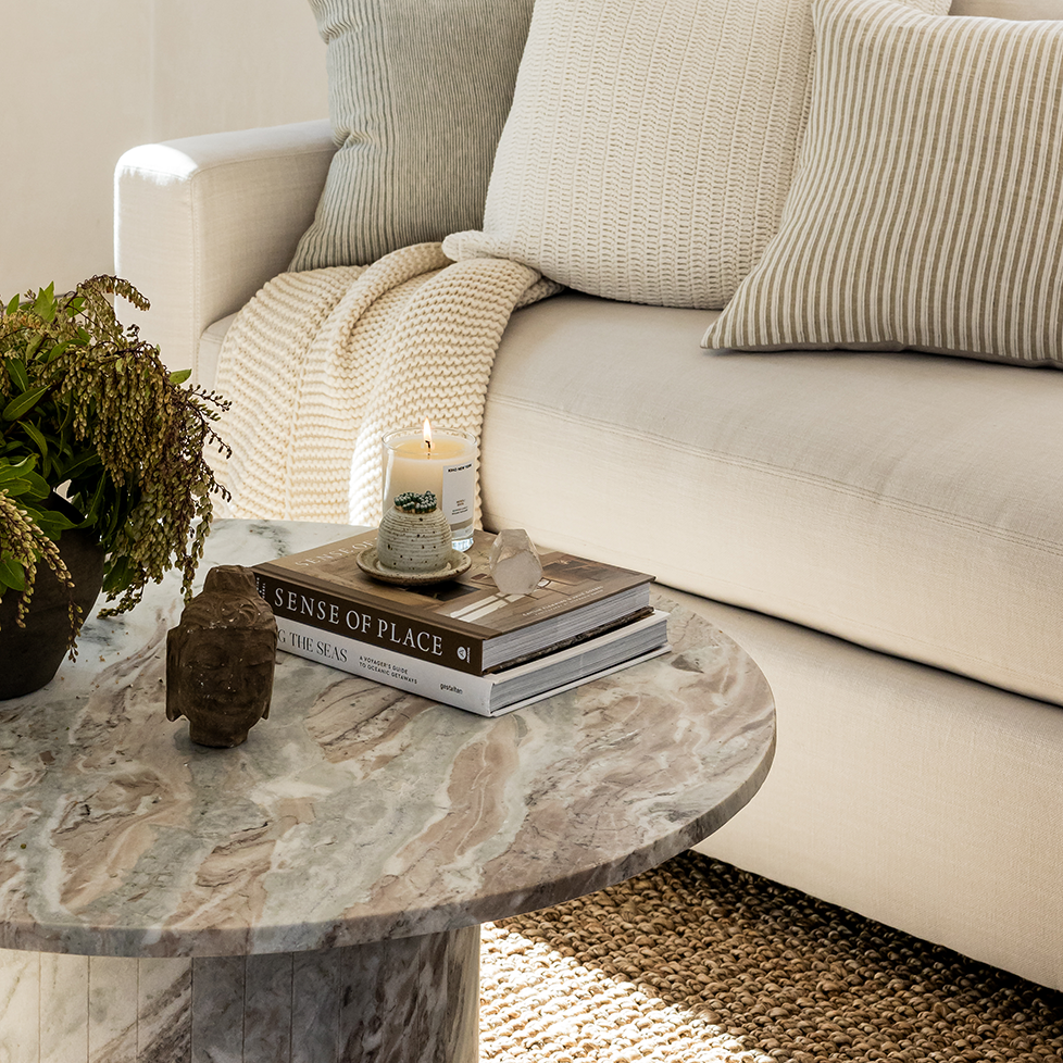 Saelin Marble Round Coffee Table