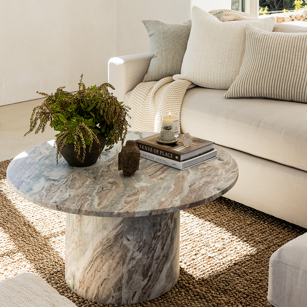 Saelin Marble Round Coffee Table