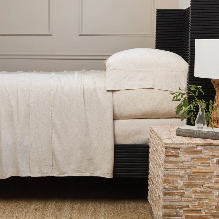 Salt Bamboo Linen Sheet Set by Pom Pom at Home