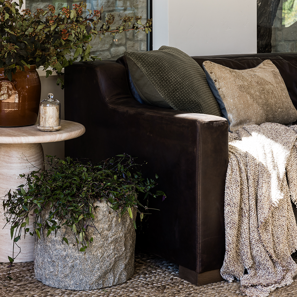 Callen Round Side Table - Pure Salt