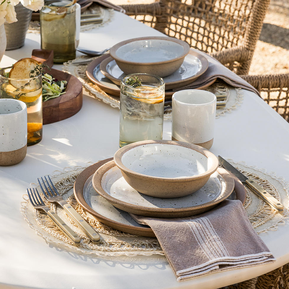Vintage White Stripe Napkins, Set of 4