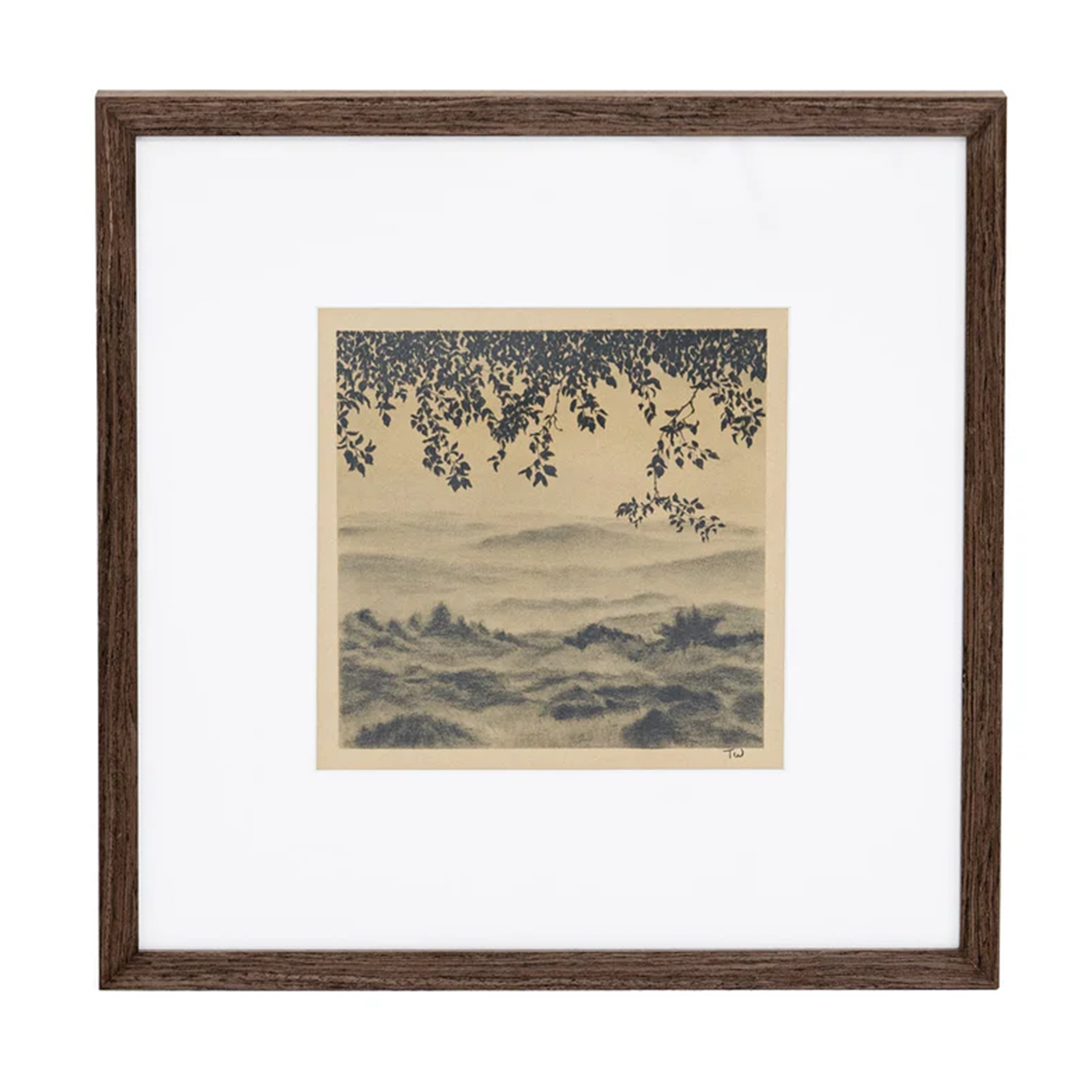 Through The Trees IV by Tenaya Wickstrand, 19" x 19" , Espresso Frame