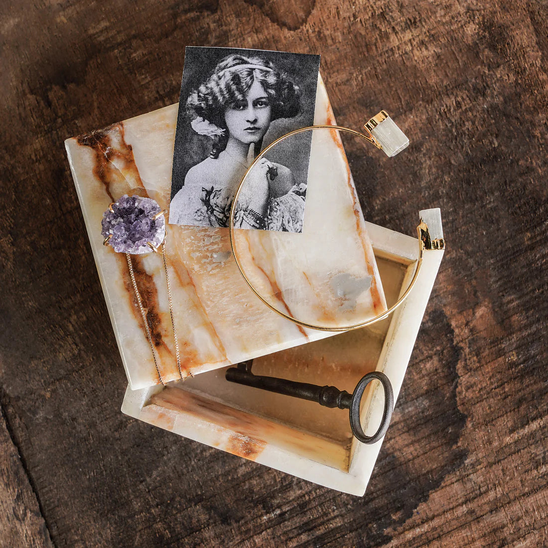 Vero Square Stone Box