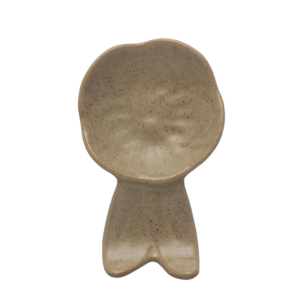 Stoneware Flower Shaped Dish - Pure Salt