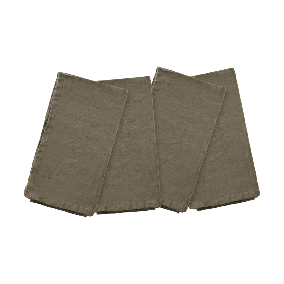 Dark Olive Linen Napkin: Set of 4 - Pure Salt Shoppe