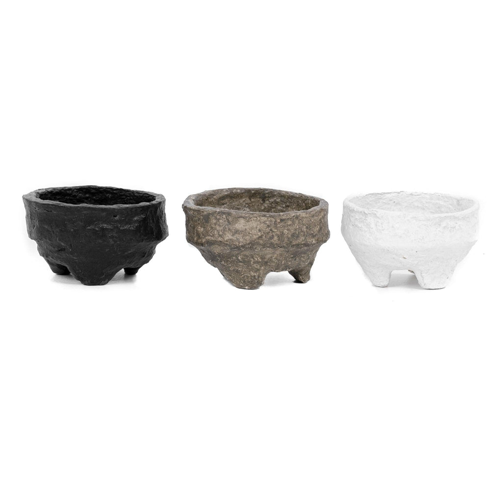 Decorative Paper Mache Footed Bowls - Pure Salt Shoppe