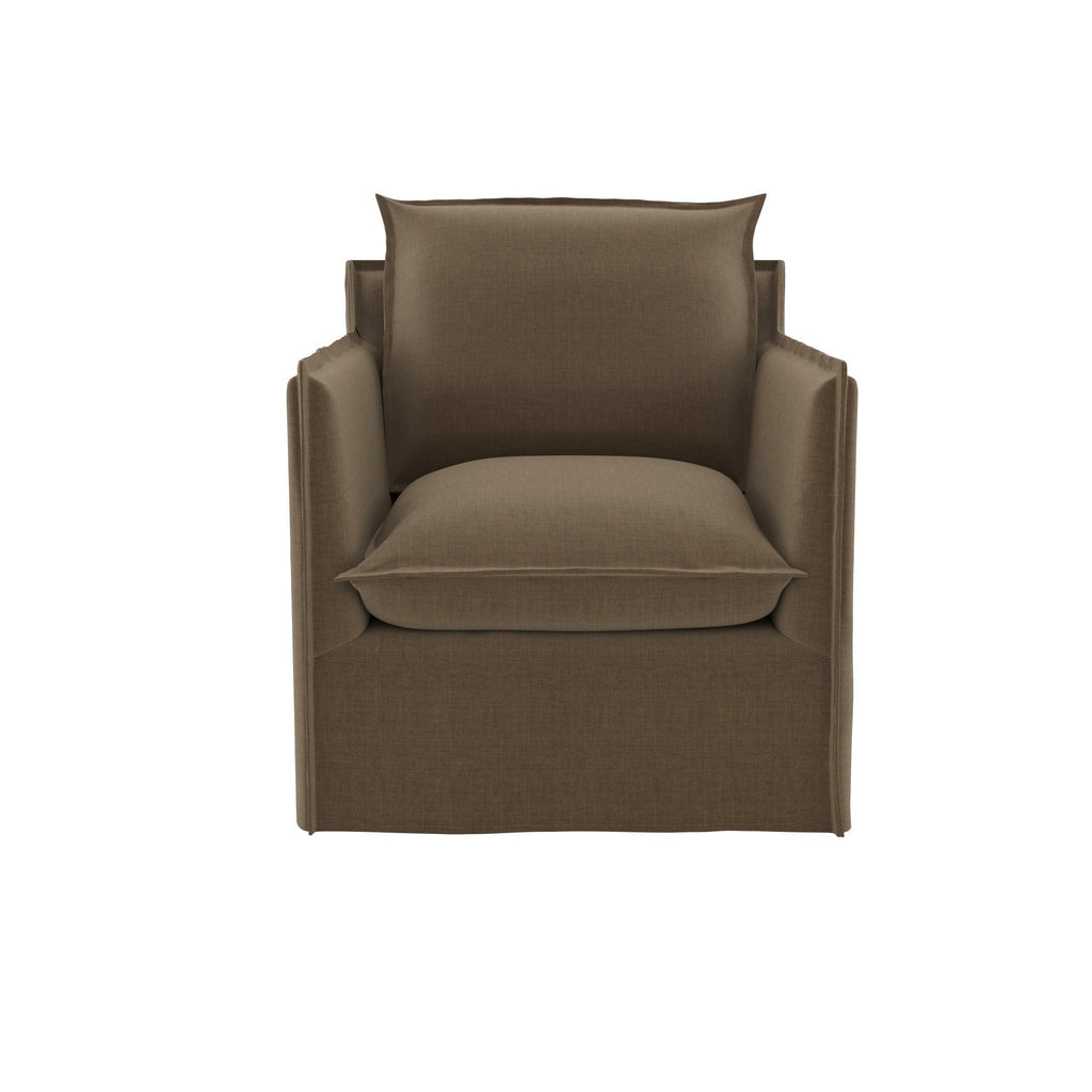 Evan Slipcovered Swivel Chair - Pure Salt Shoppe