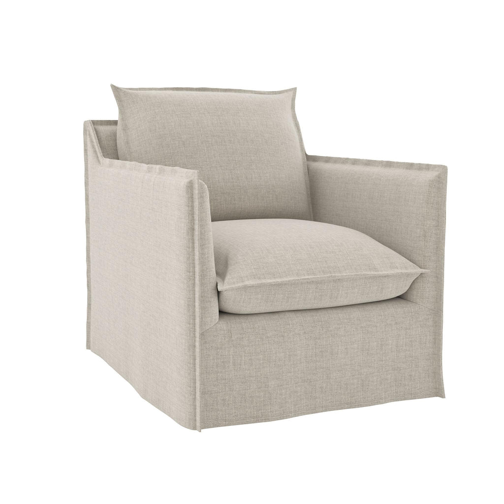 Evan Slipcovered Swivel Chair - Pure Salt Shoppe