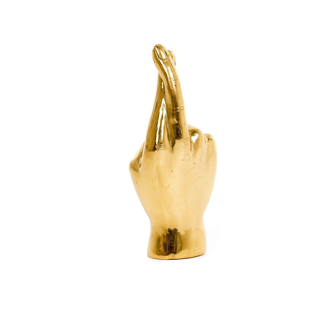 Fingers Crossed Brass Hand - Pure Salt Shoppe