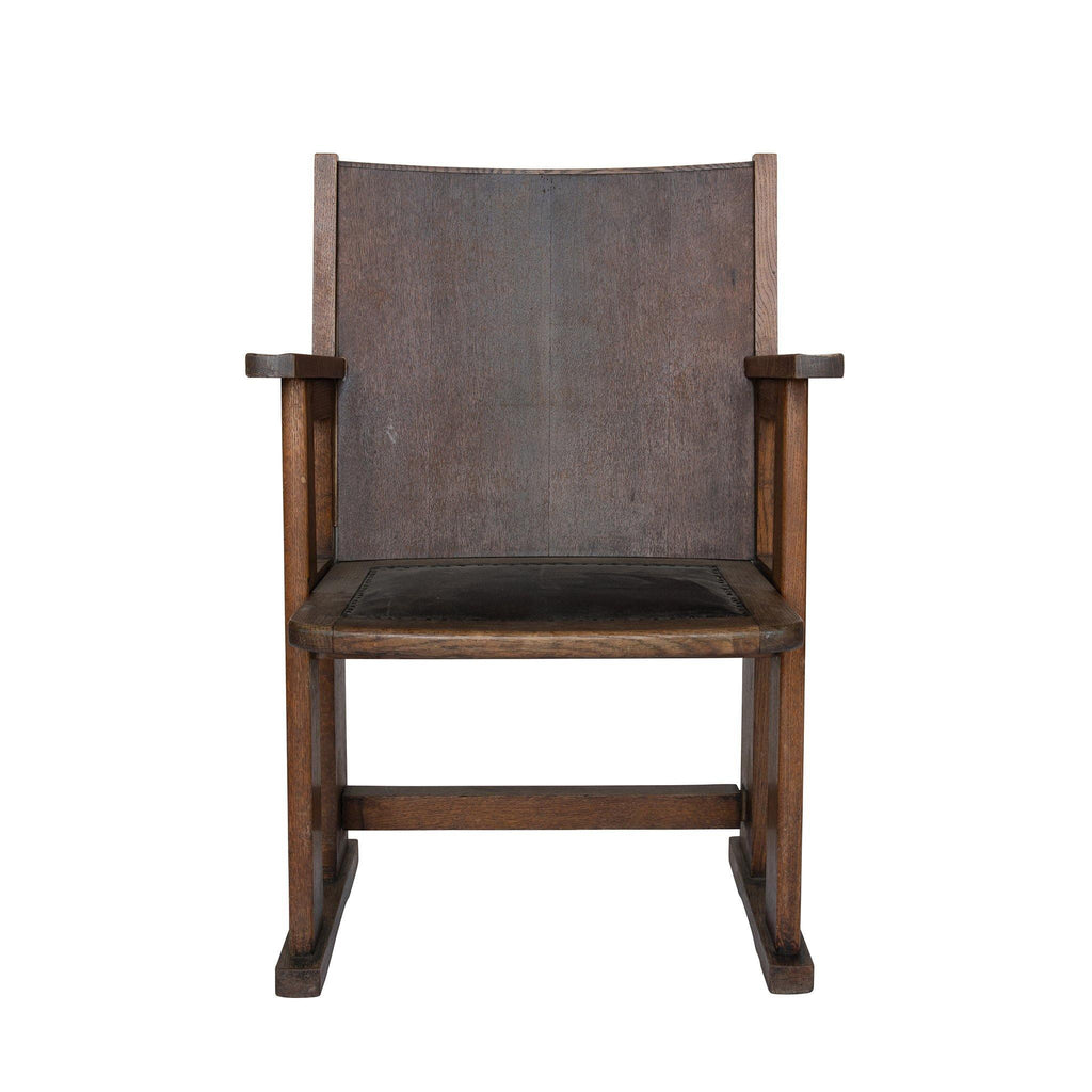 Leather Antique Accent Chair - Pure Salt Shoppe
