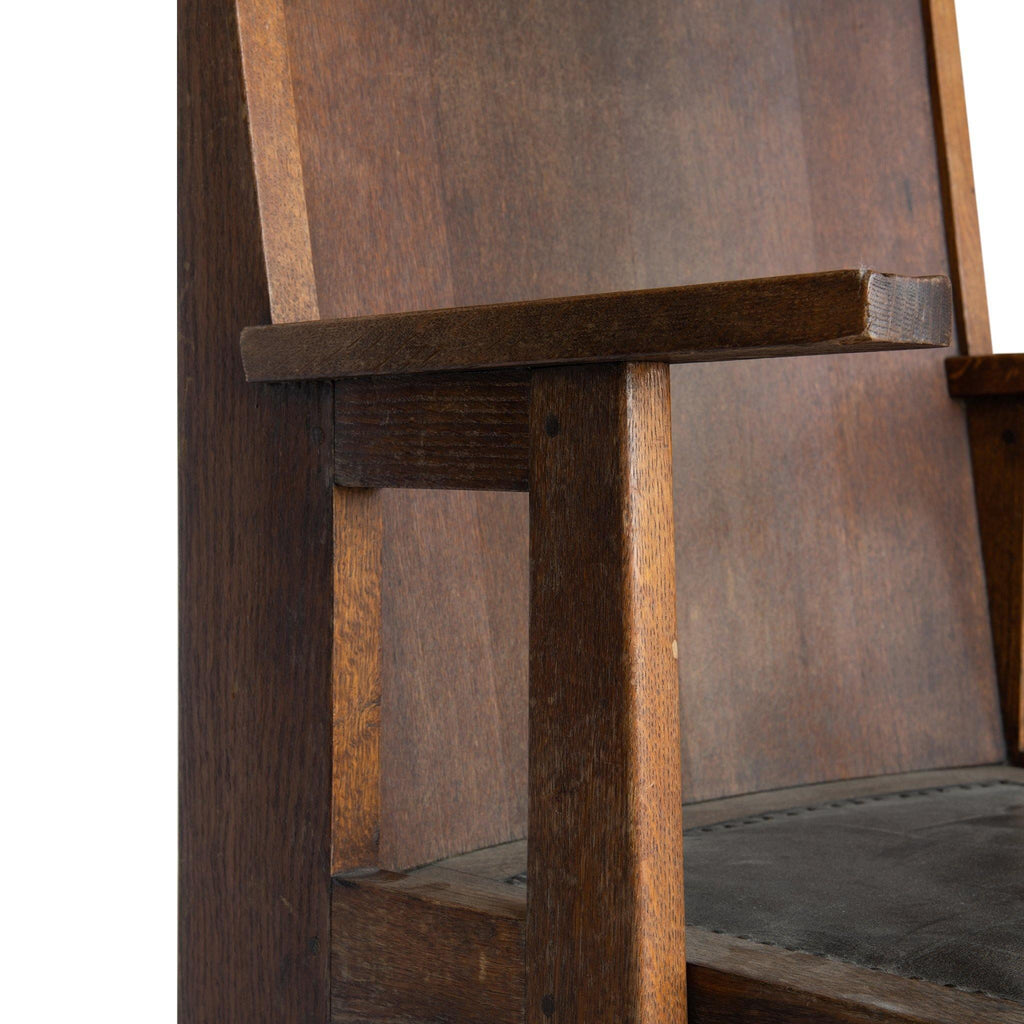 Leather Antique Accent Chair - Pure Salt Shoppe