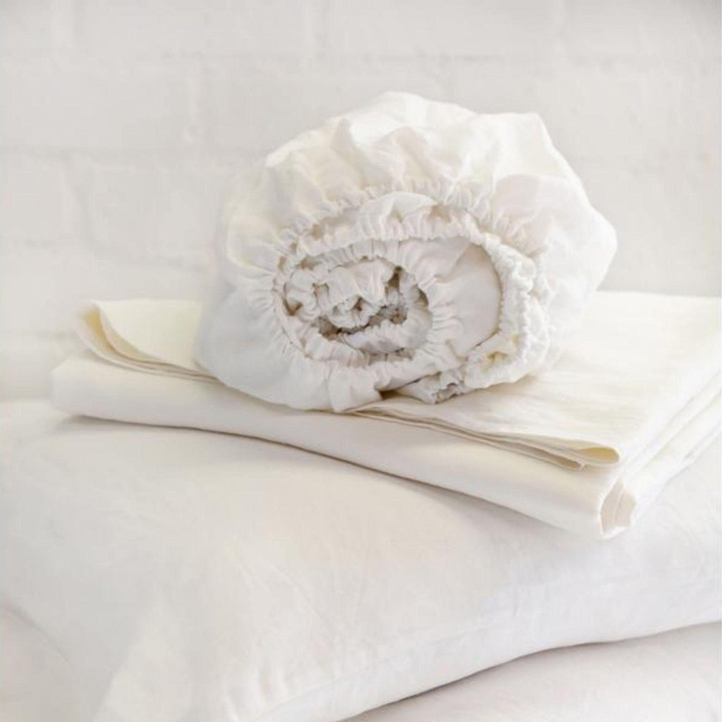 Linen Sheet Set by Pom Pom at Home, Cream - Pure Salt Shoppe