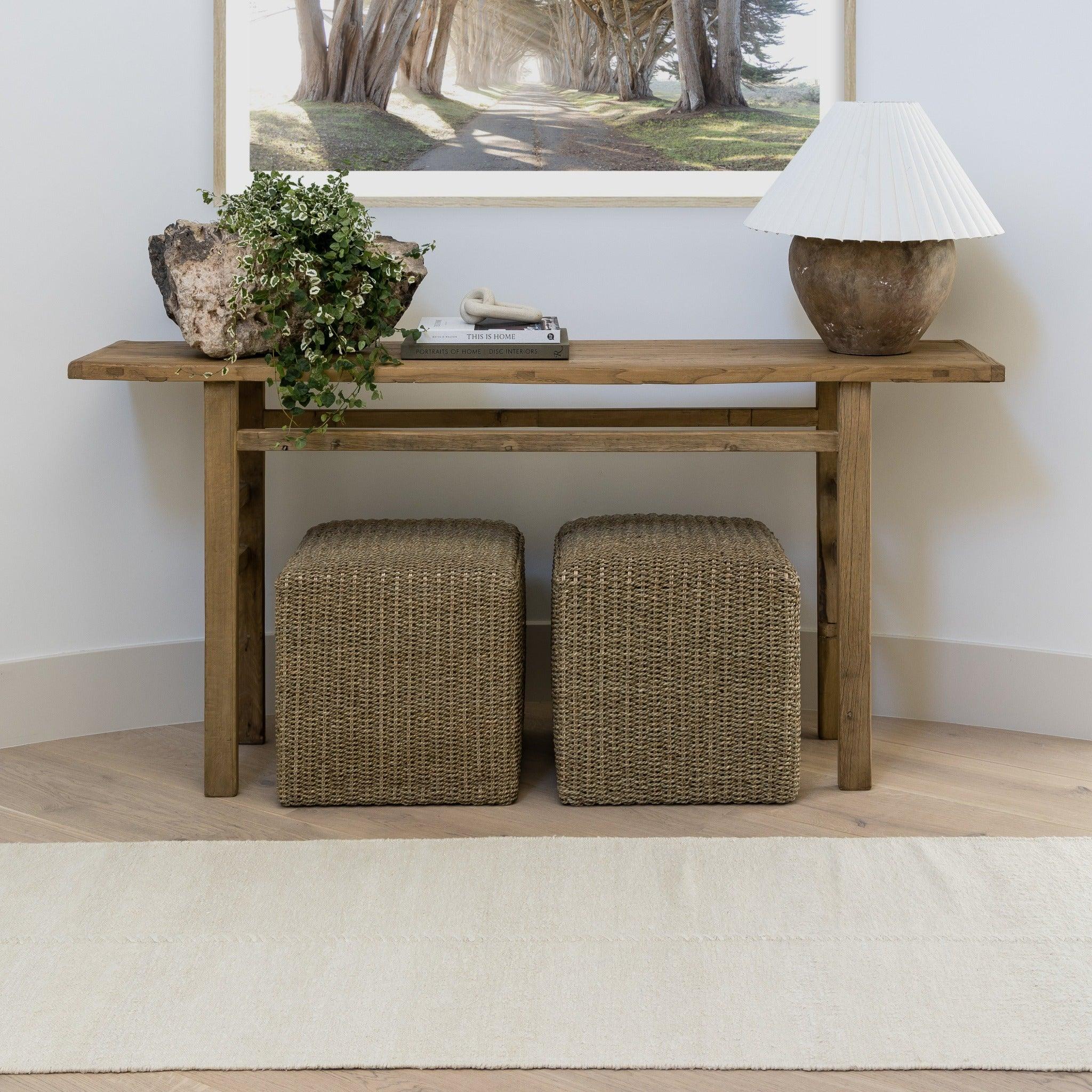 Pure Salt x Momeni Koukila Stitch Natural Rug - Pure Salt